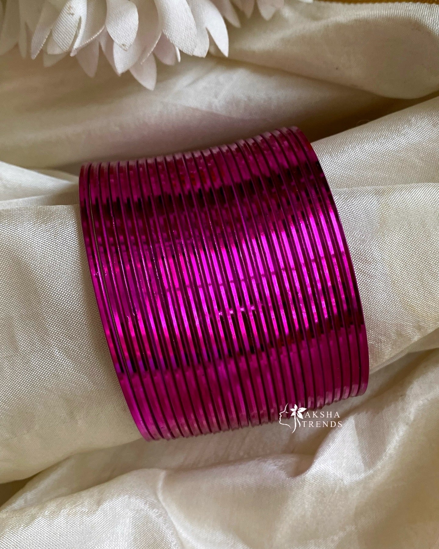 Rangoli Bangles -Dark pink Aksha Trends
