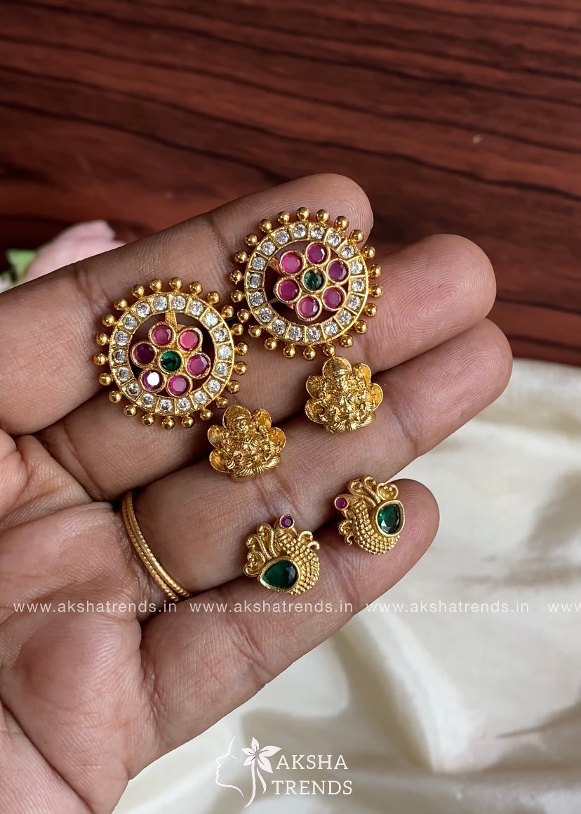 3 in 1 colour changeable stud Aksha Trends