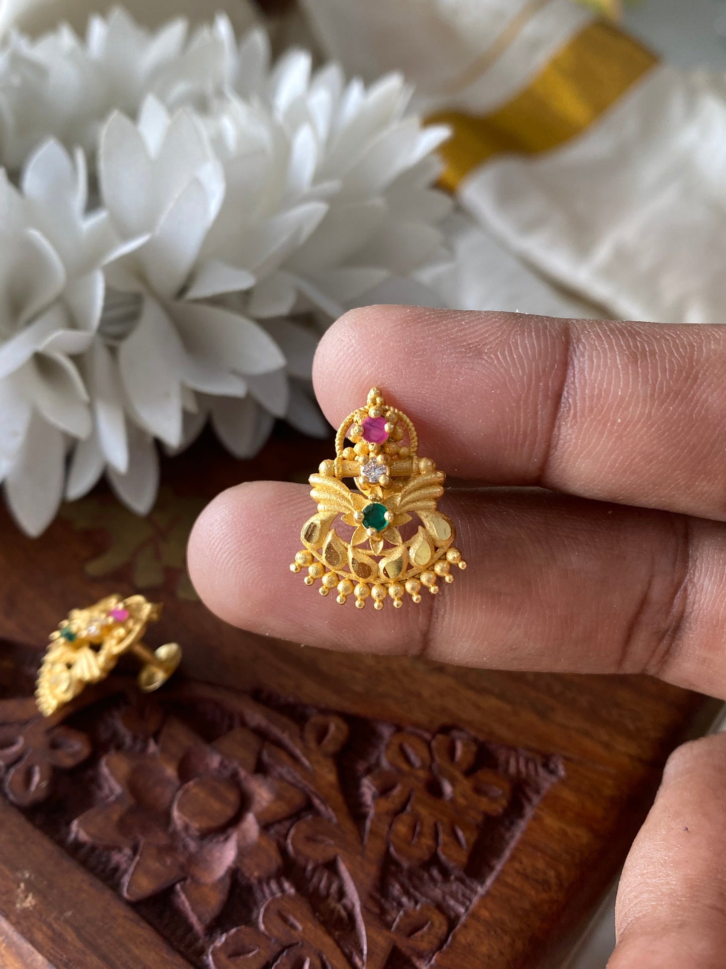 1gm gold stud -kids size Aksha Trends