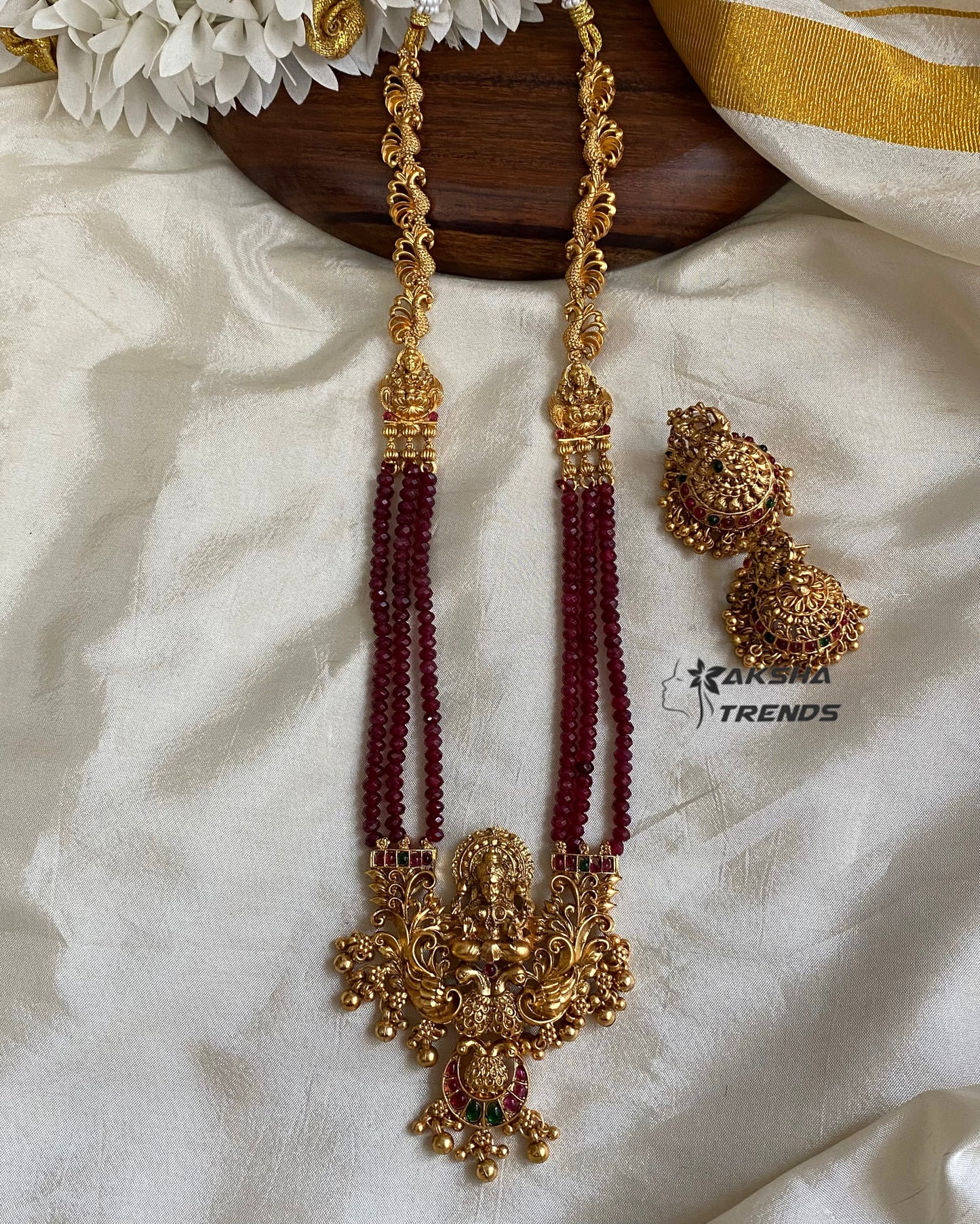 Lakshmi bead haram -Ruby