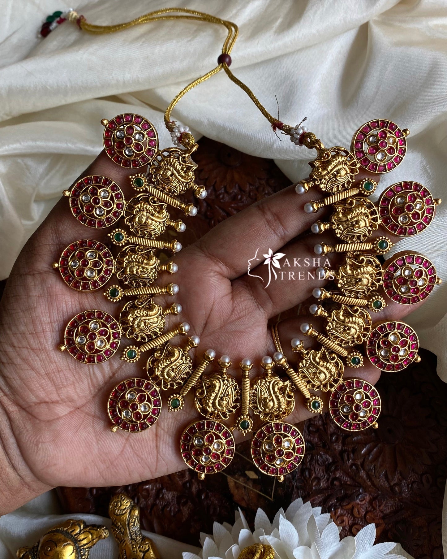 Nagasi Bridal kemp jadau necklace Aksha Trends