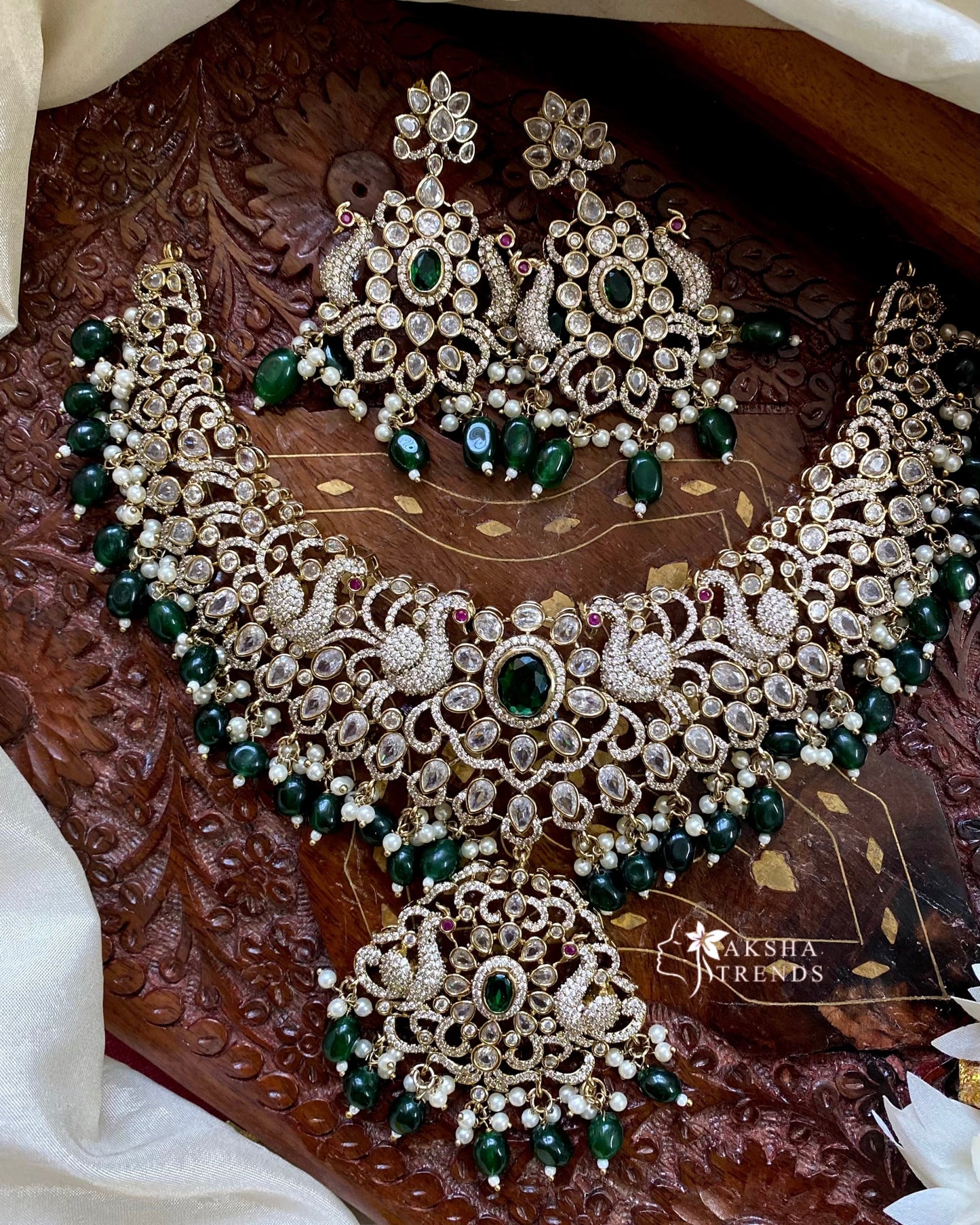 Premium Victoria bridal diamond choker -Green Aksha Trends