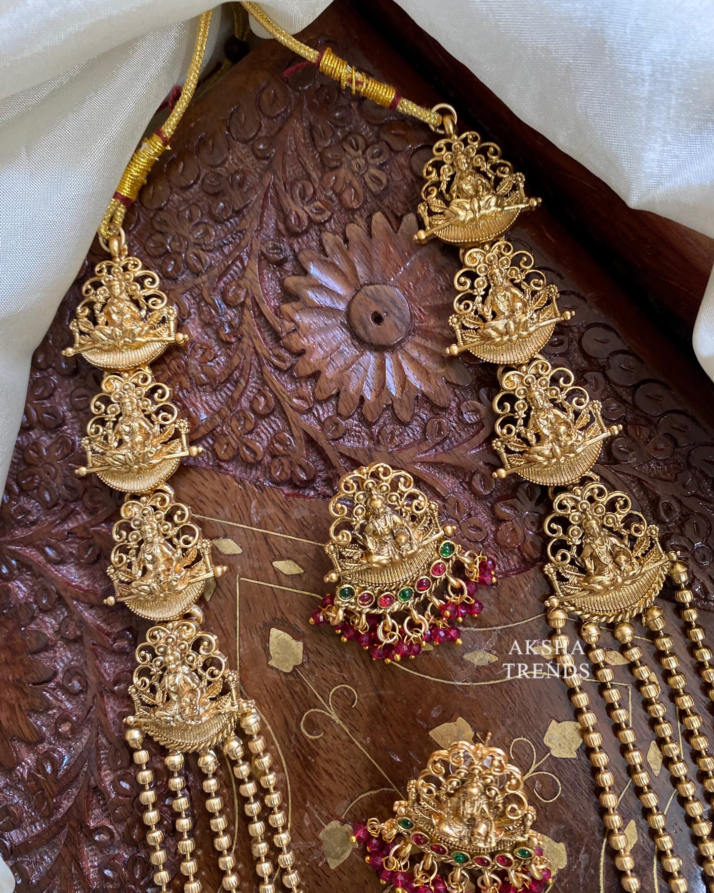 5 Layered chain Bridal Haram -Ruby Aksha Trends