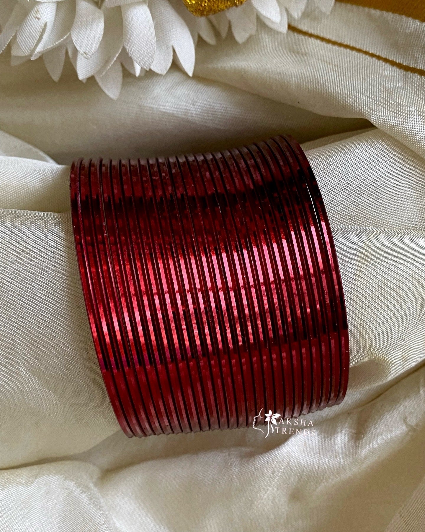 Rangoli Bangles -Maroon Aksha Trends