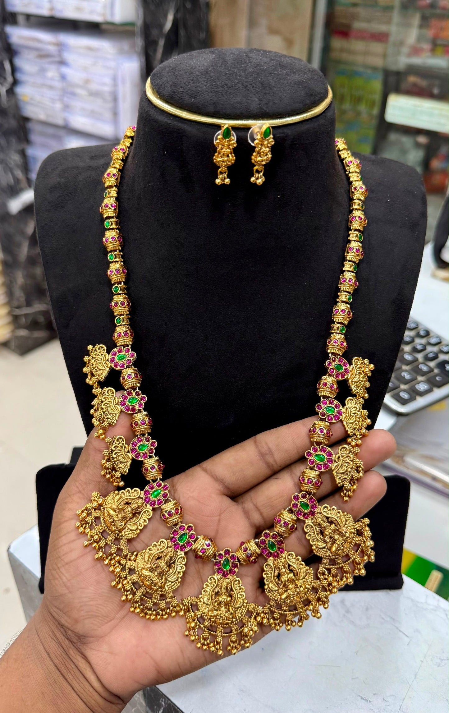 Antique lakshmi bridal haram Aksha Trends