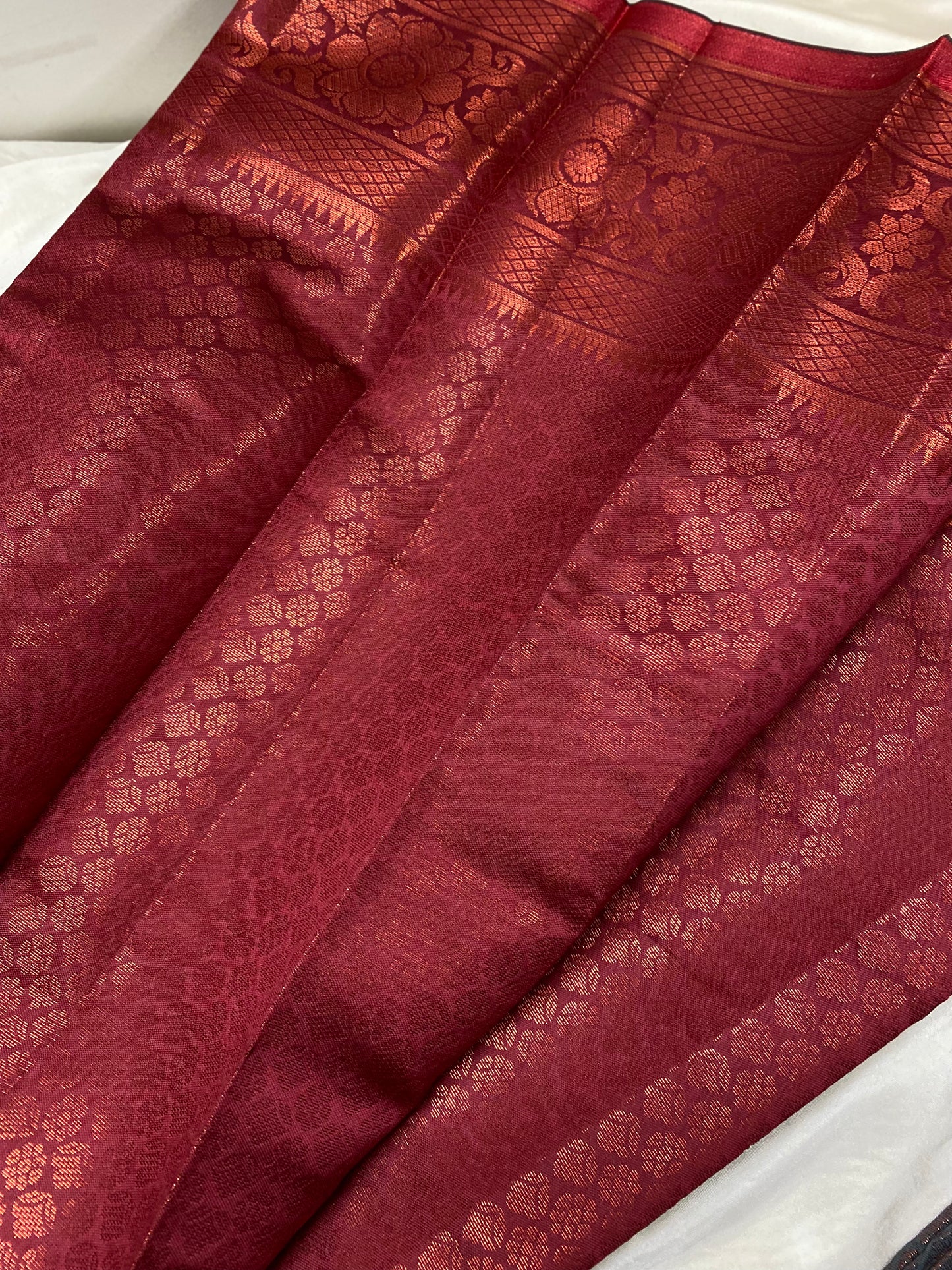 Copper Softy Saree Aksha Trends