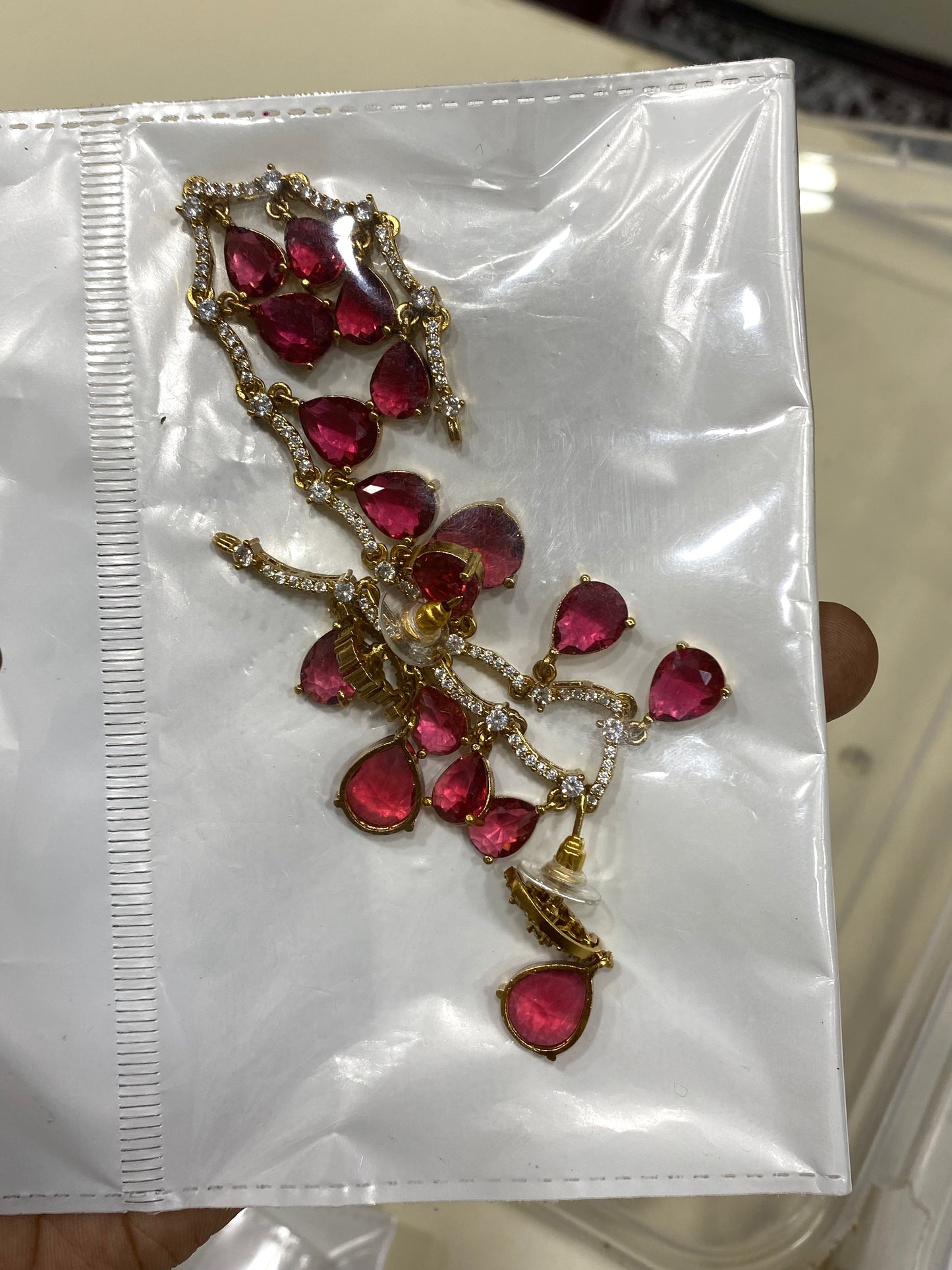 Ruby stone necklace Aksha Trends