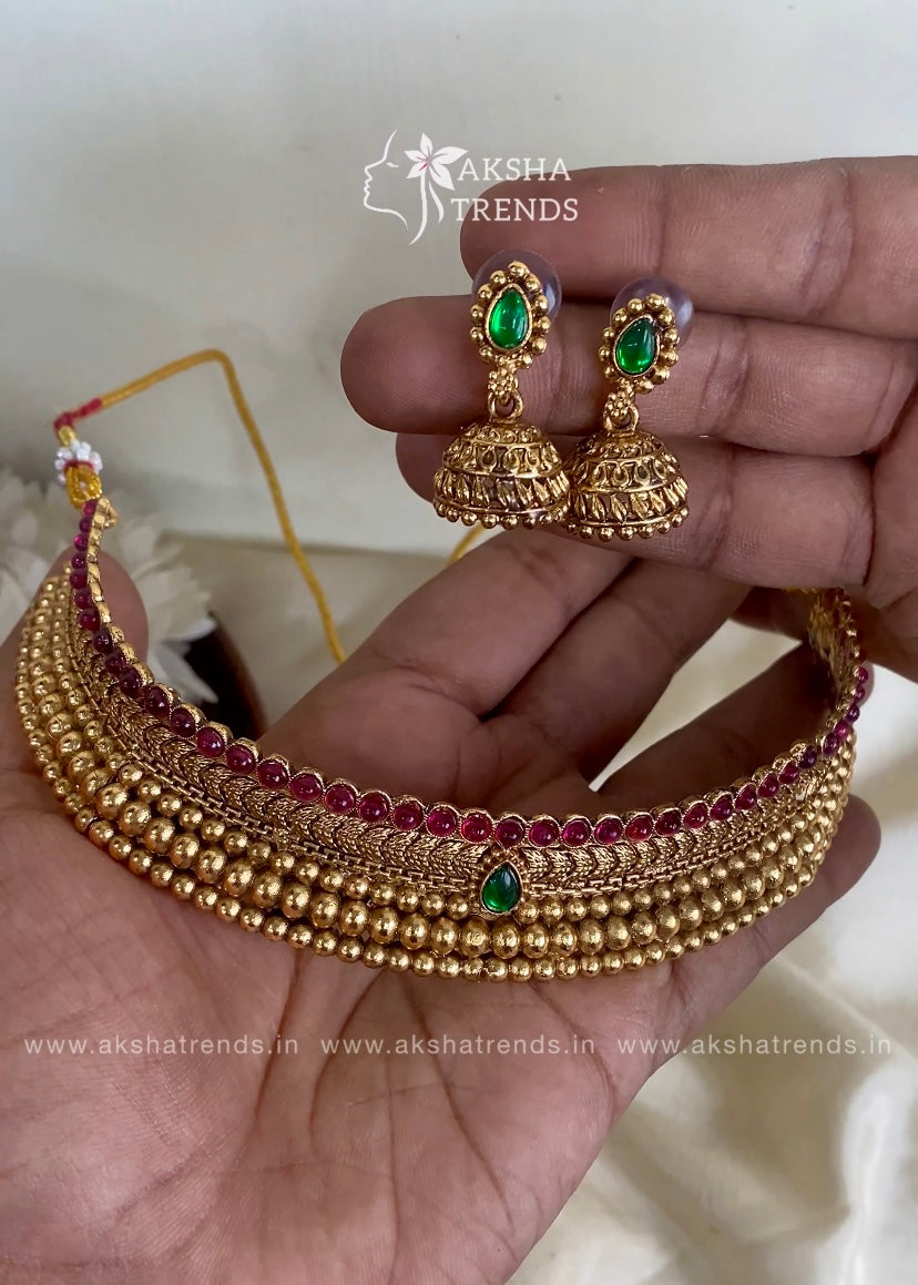 Antique Kerala bridal choker Aksha Trends