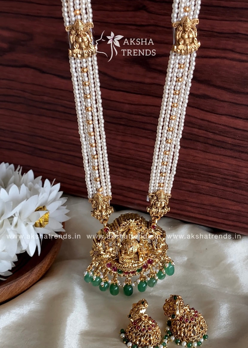 Premium Antique Nagas haram -Pearl Aksha Trends