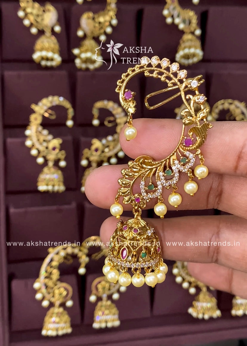 Premium AD Earcuff Jhumka Aksha Trends