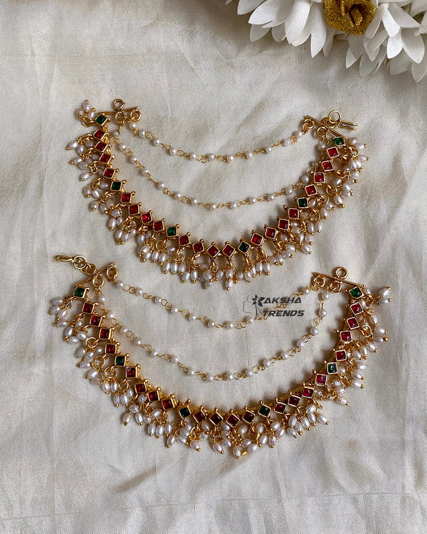 Antique kemp earchain -3 layer Aksha Trends