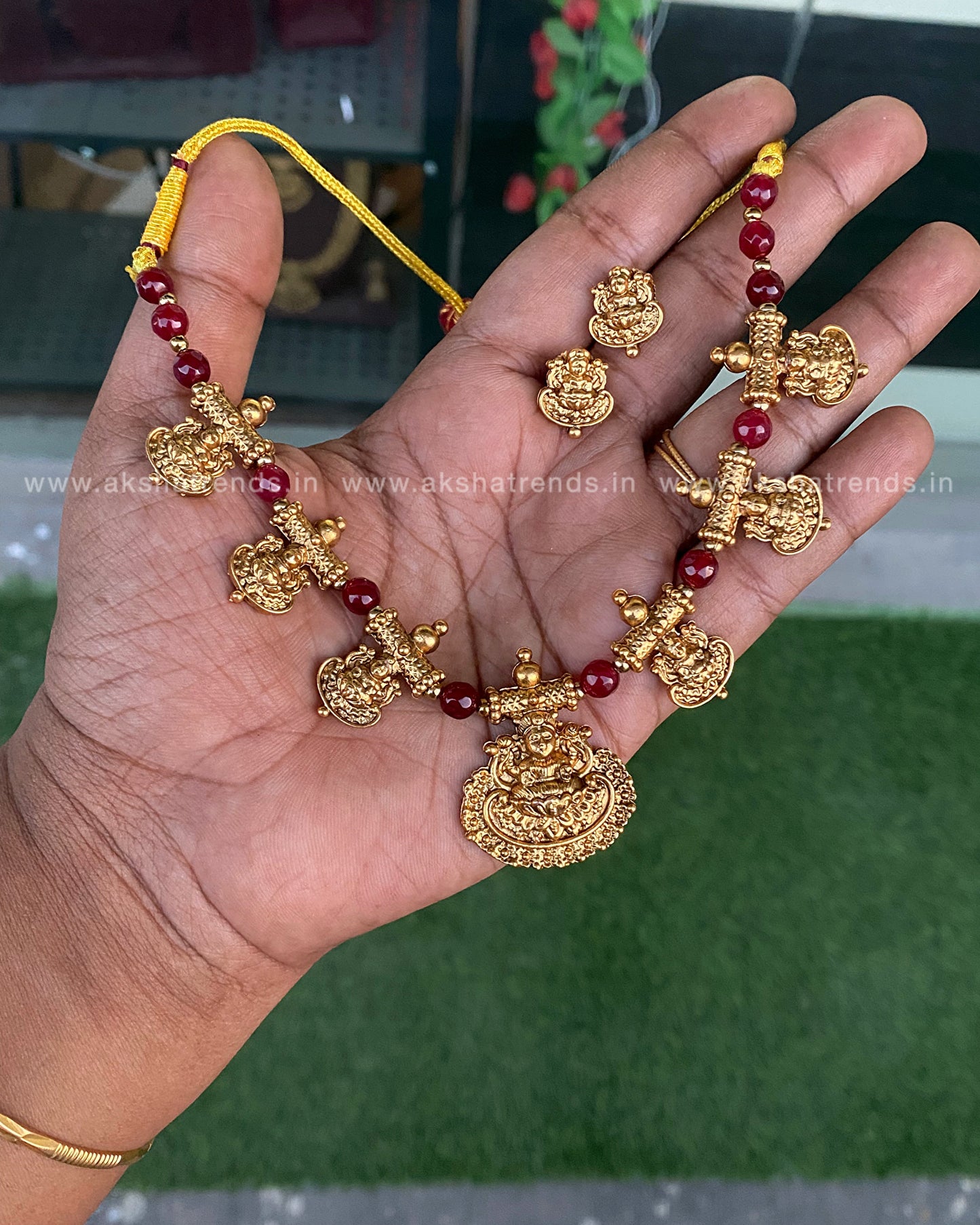 Antique lakshmi bead necklace -Ruby Aksha Trends