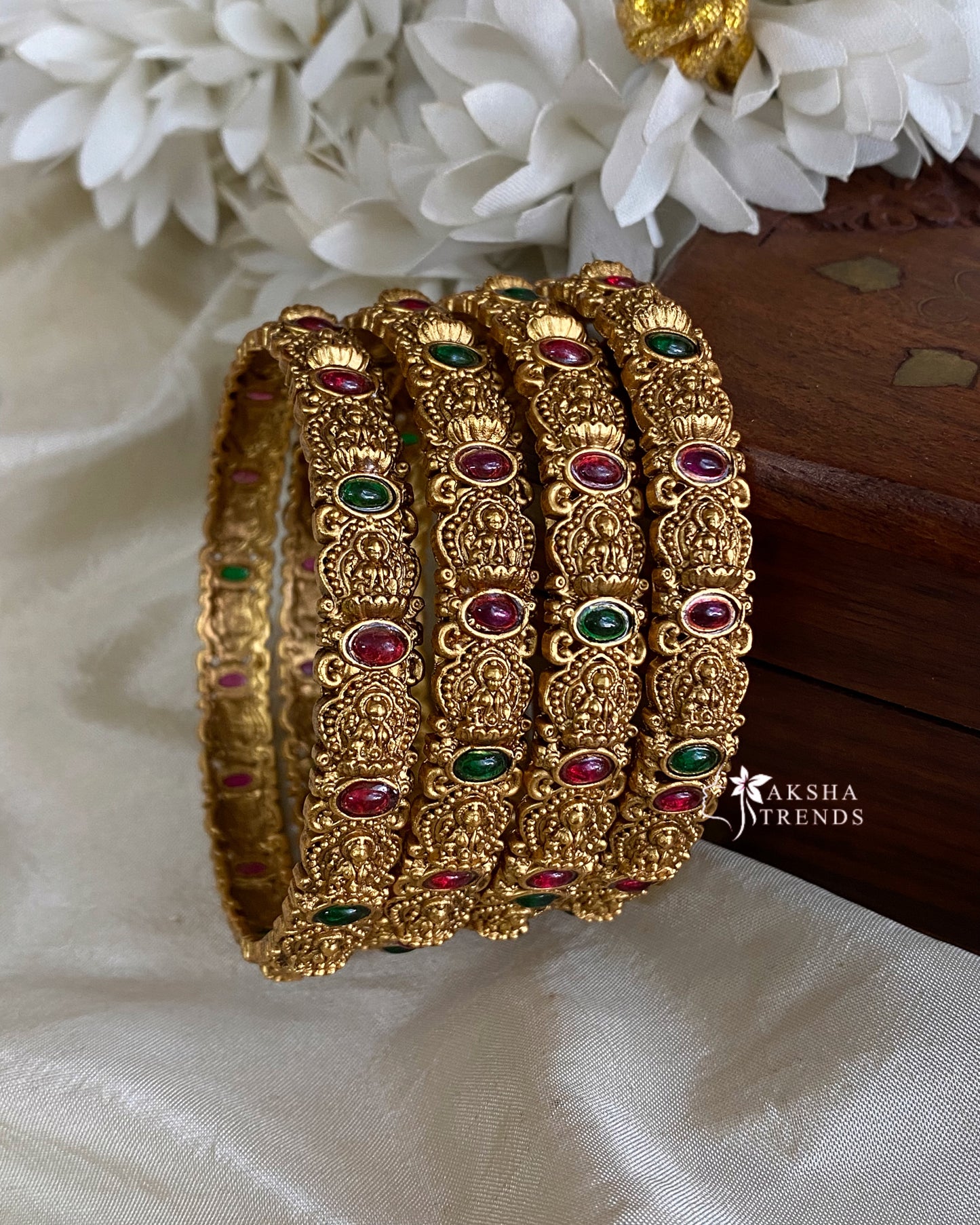 Antique lakshmi bangles (4pc) Aksha Trends