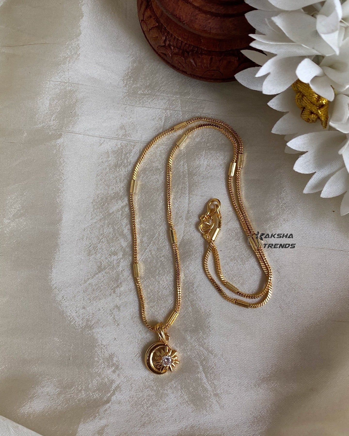 1gm Gold Pendant chain Aksha Trends