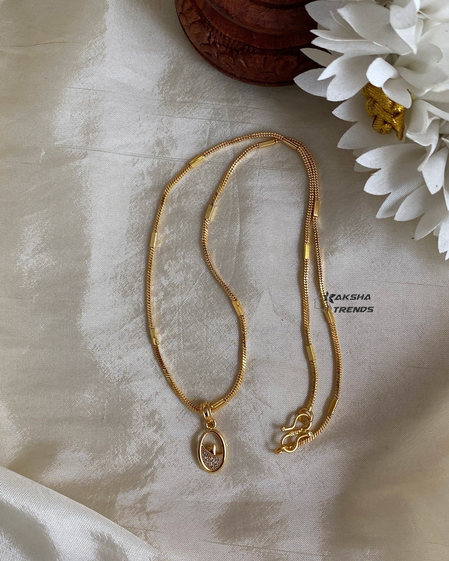 1gm Gold Pendant chain Aksha Trends