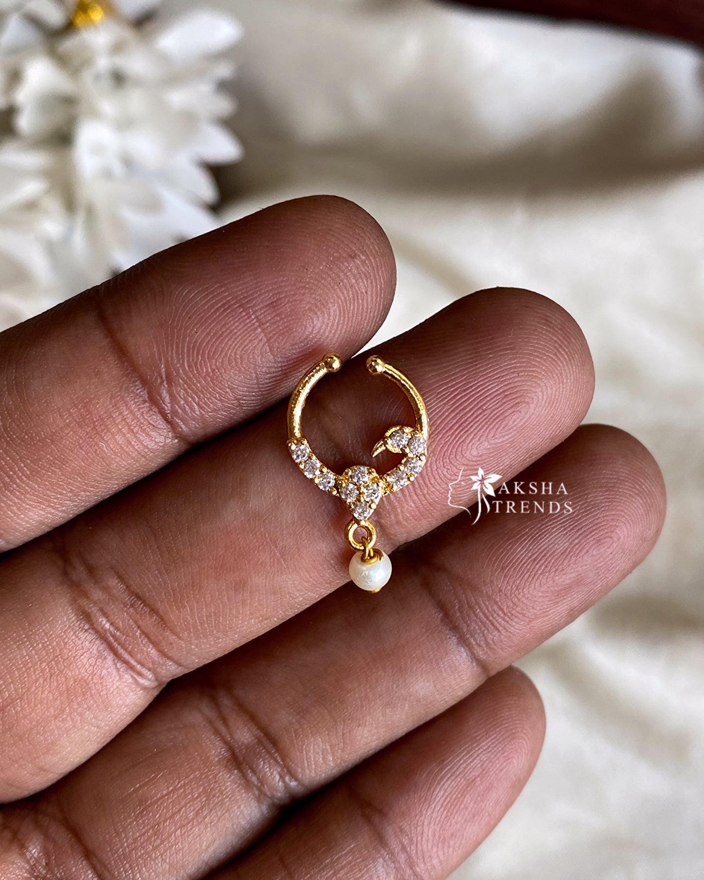 Premium diamond Nose pin Aksha Trends