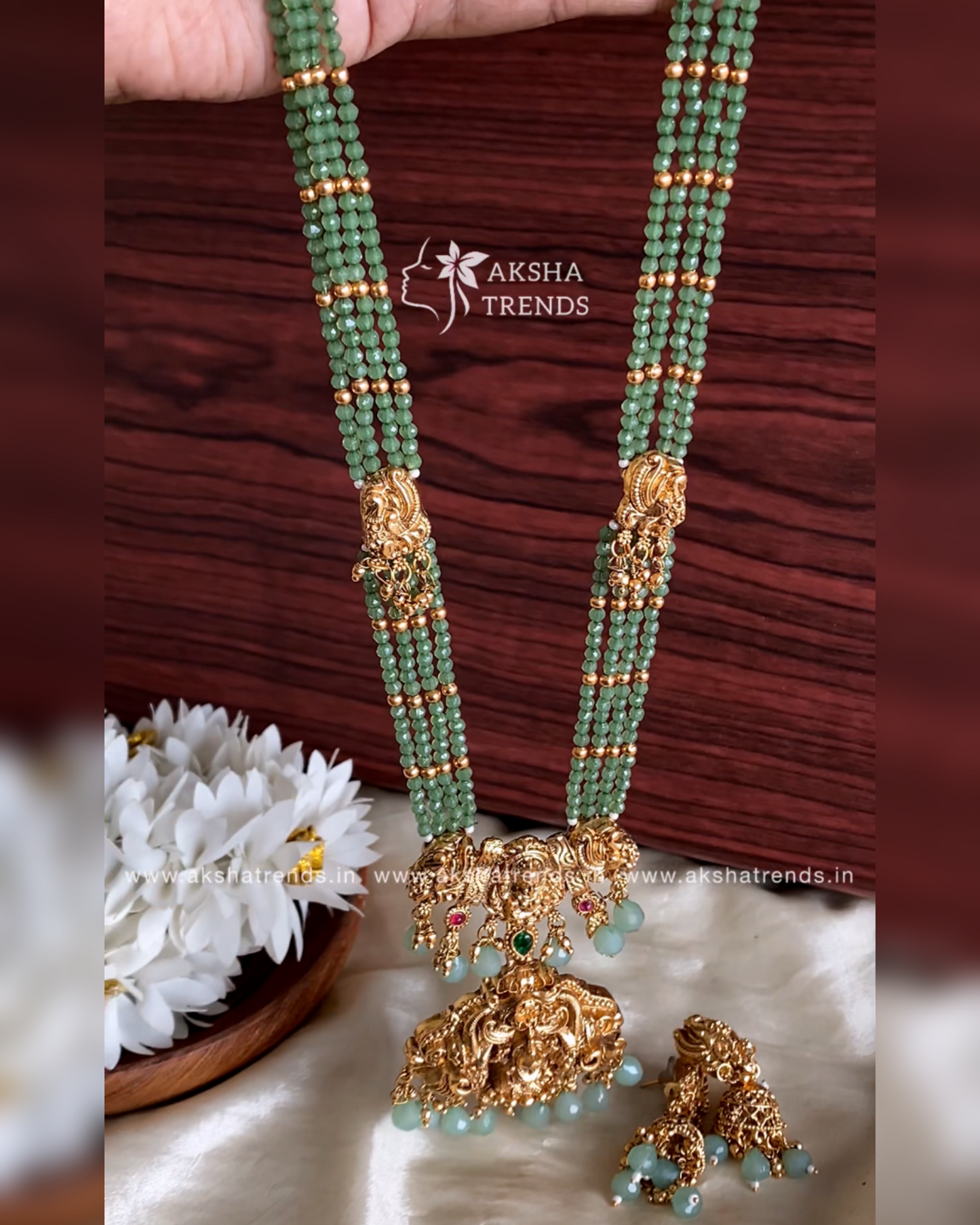 Antique haram -turquoise beads Aksha Trends
