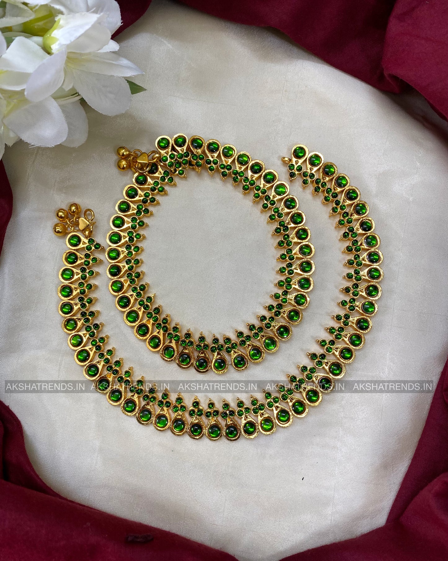 Anklet golusu kemp handmade -Green Aksha Trends