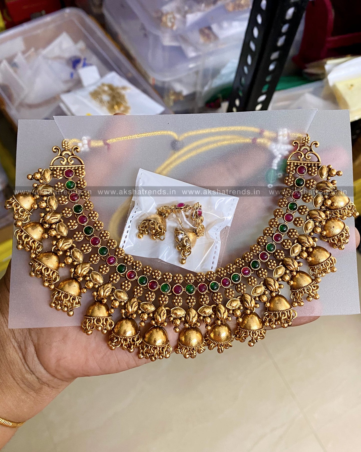 Bridal Jhumka Necklace Aksha Trends