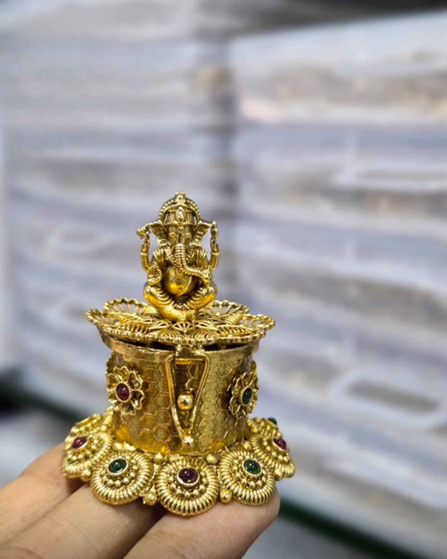 Kumkum box -Ganesha Aksha Trends