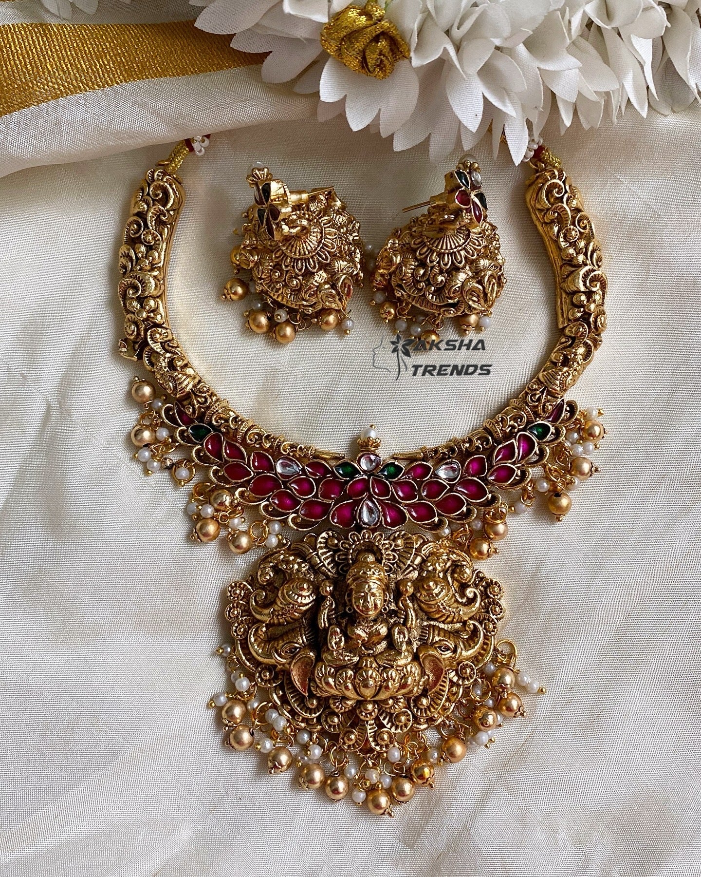 Nagasi Bridal Necklace -Gold Aksha Trends