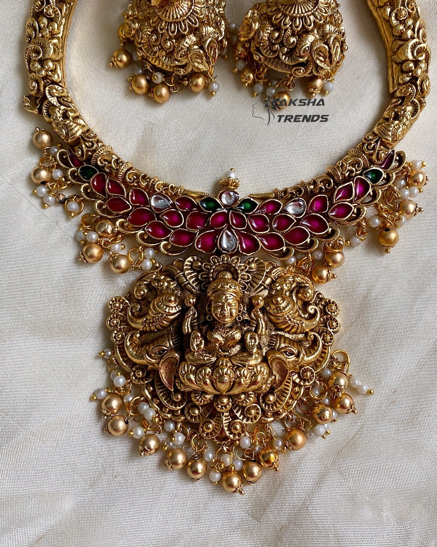 Nagasi Bridal Necklace -Gold Aksha Trends
