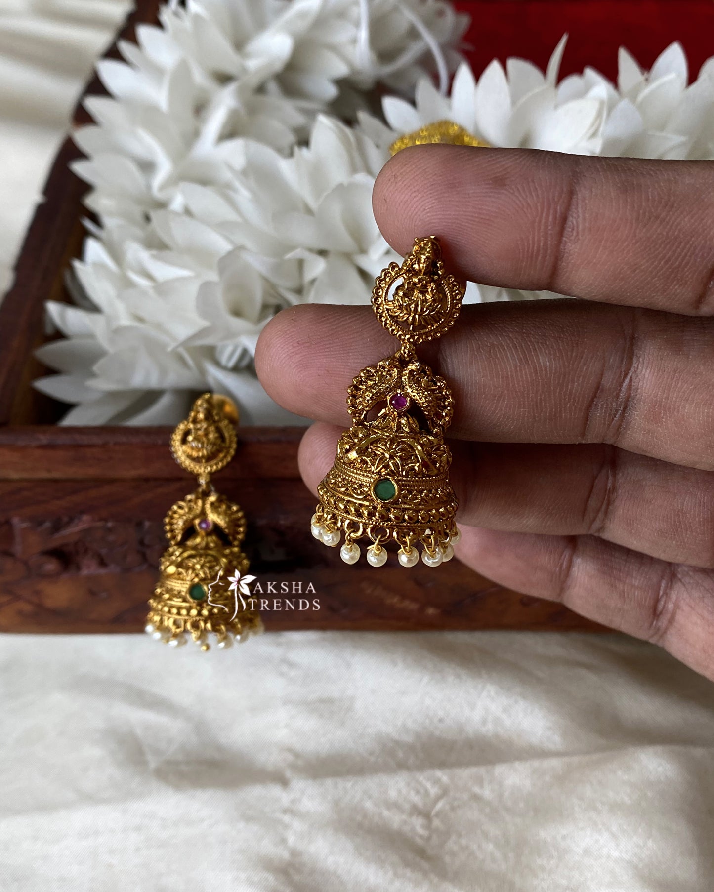 Premium lakshmi Jhumka -small Aksha Trends