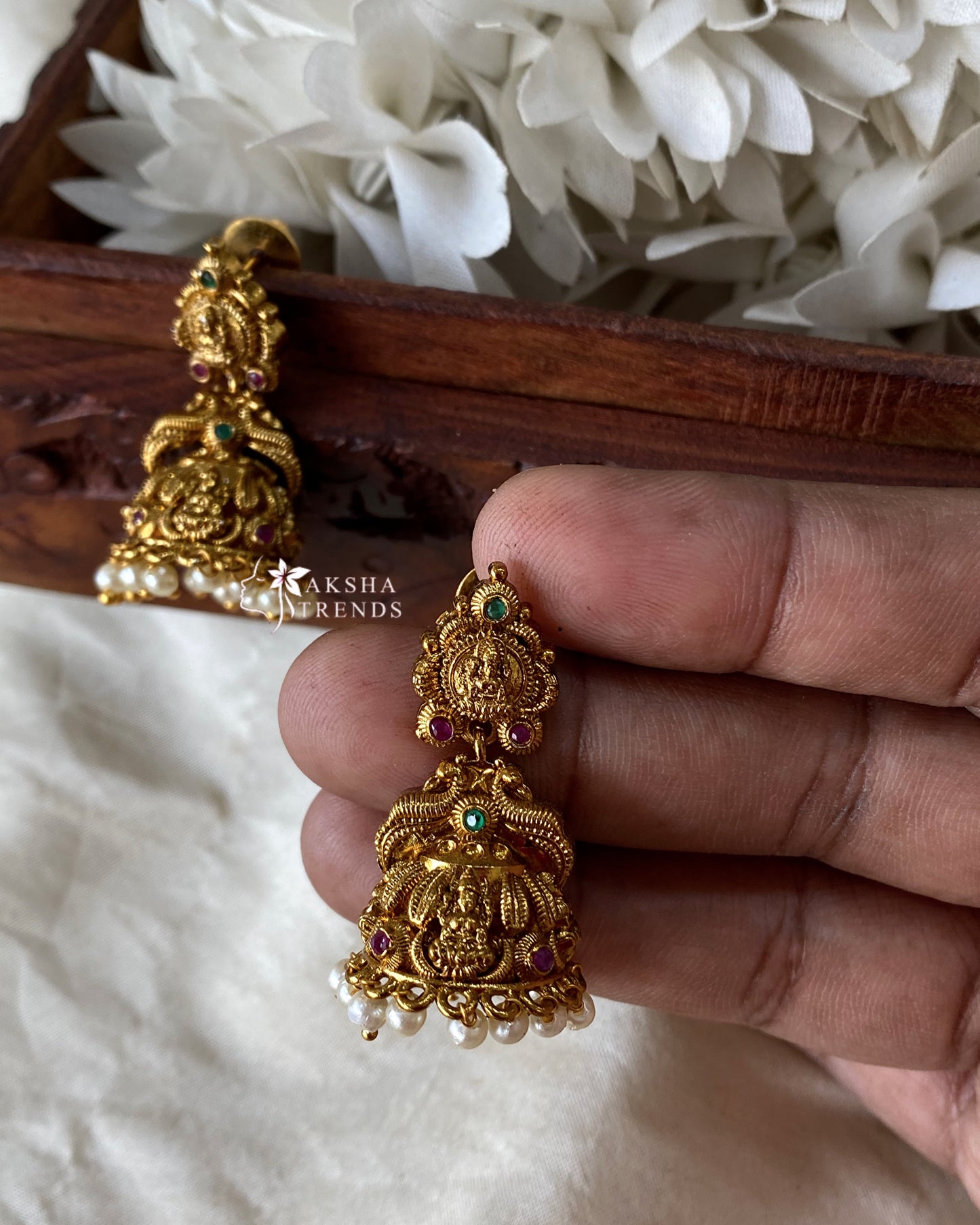 Premium lakshmi Jhumka -small Aksha Trends