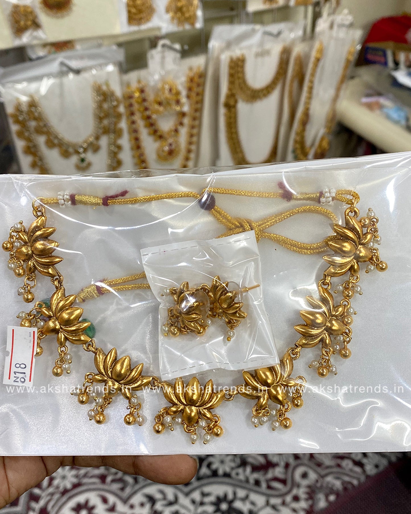 Antique lotus choker Aksha Trends