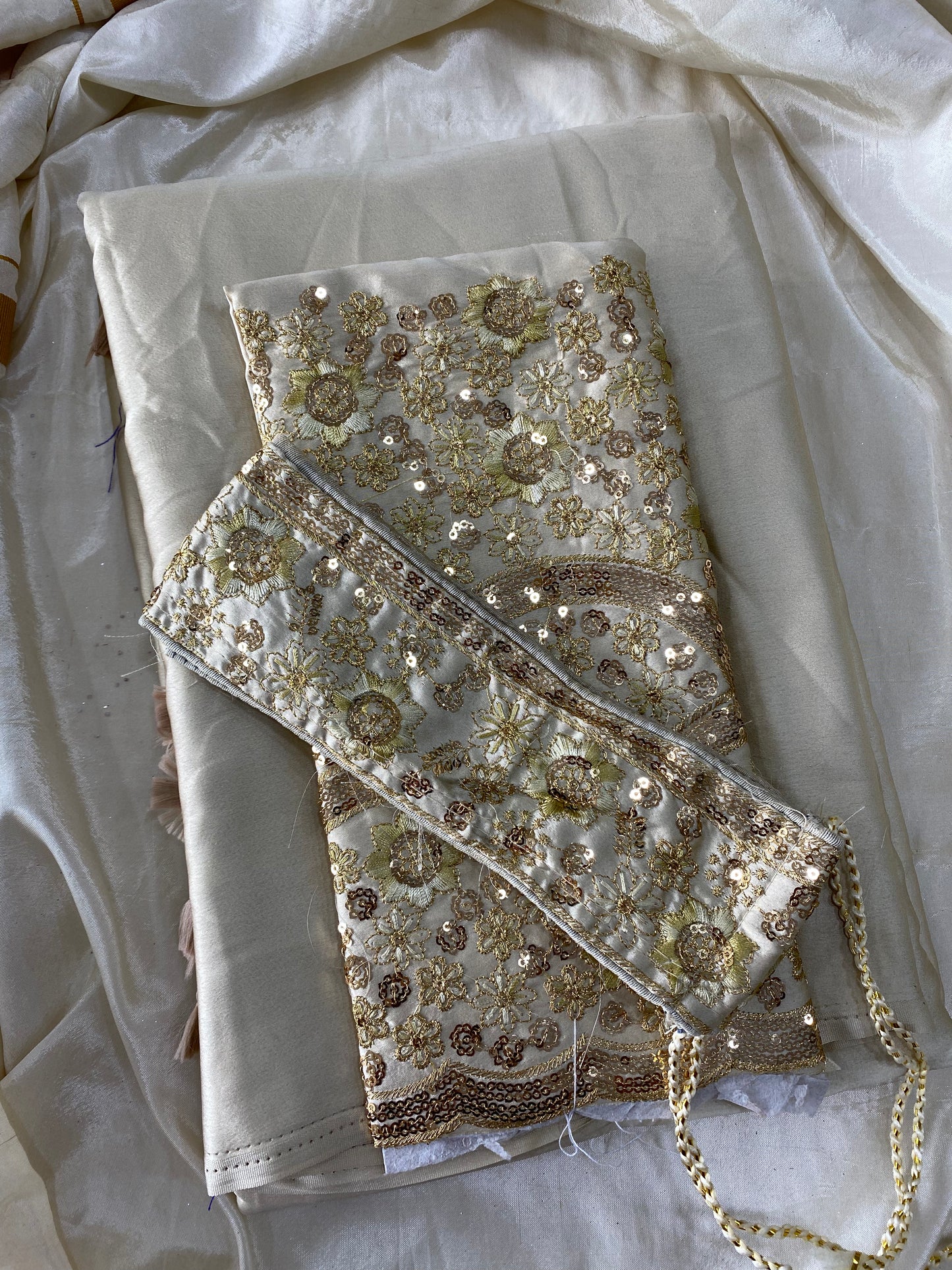 Satin Silk -Gold Aksha Trends