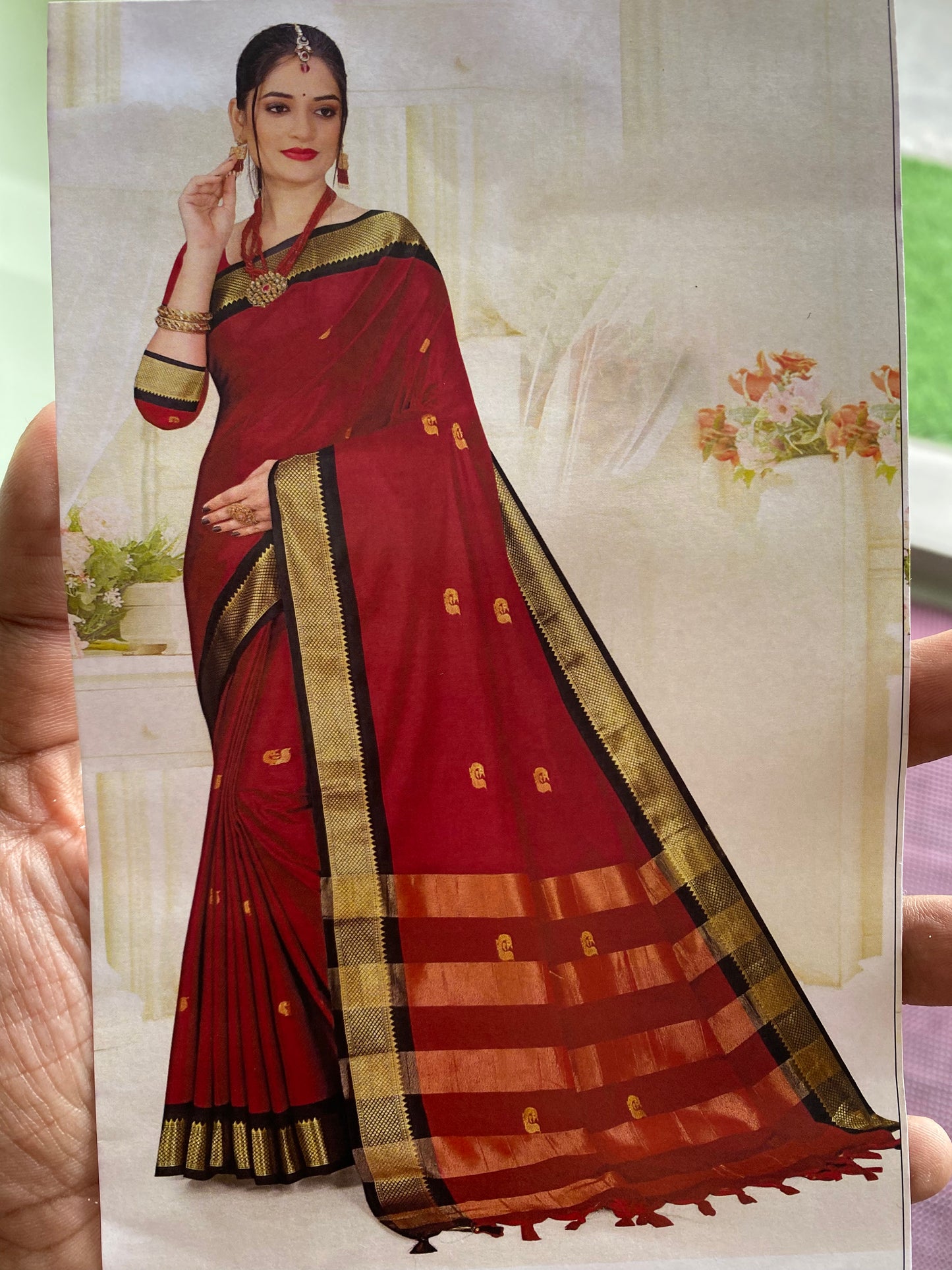 Kalyani Silk -Maroon Aksha Trends