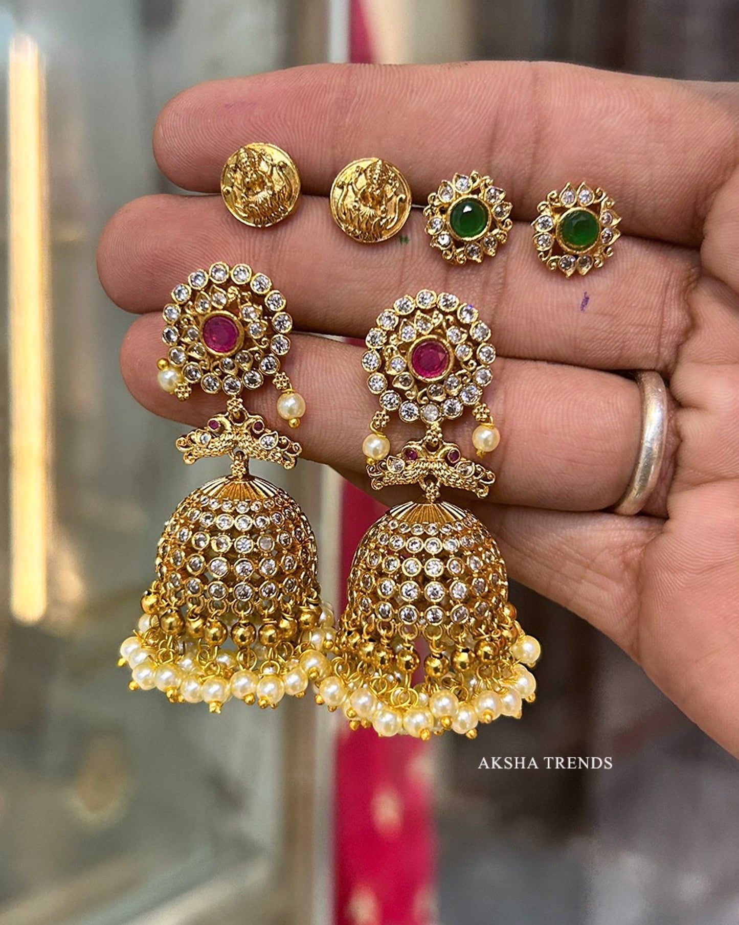 3in1 changeable Bridal Jhumka Aksha Trends