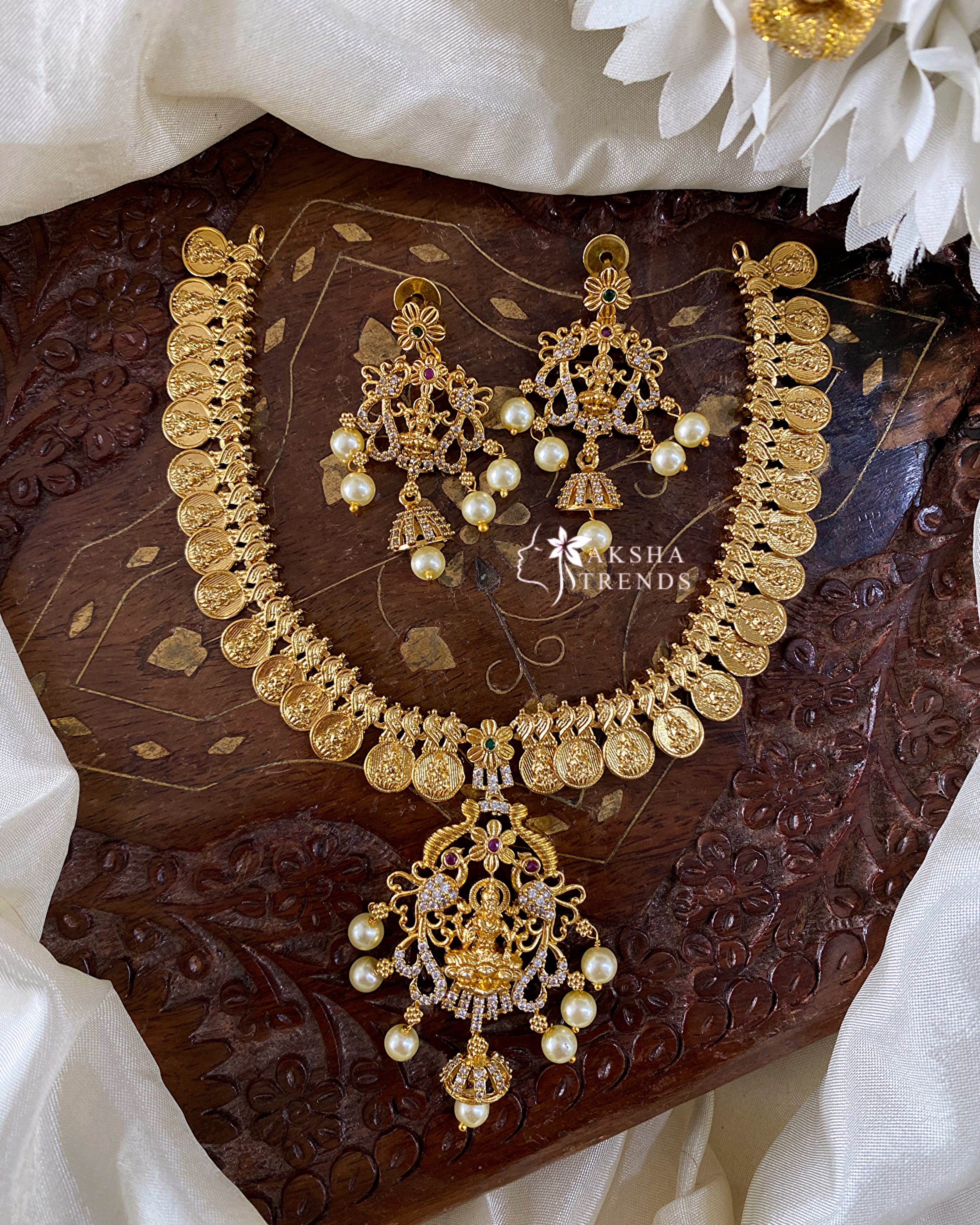 Gold Necklace Designs Totaram Jewellers Usa 22K Gold Temple