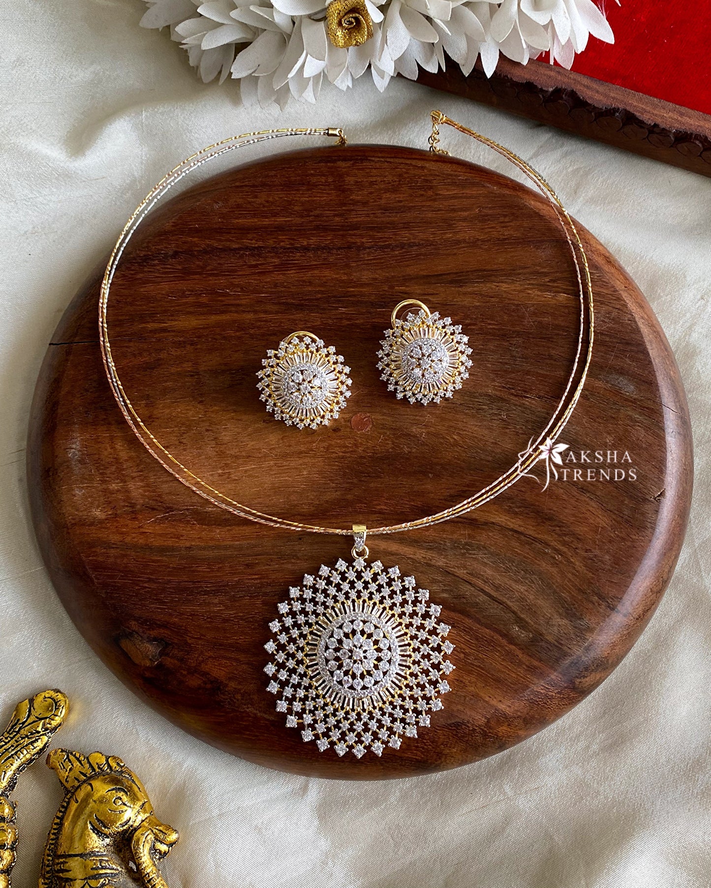 Kolam diamond necklace Aksha Trends