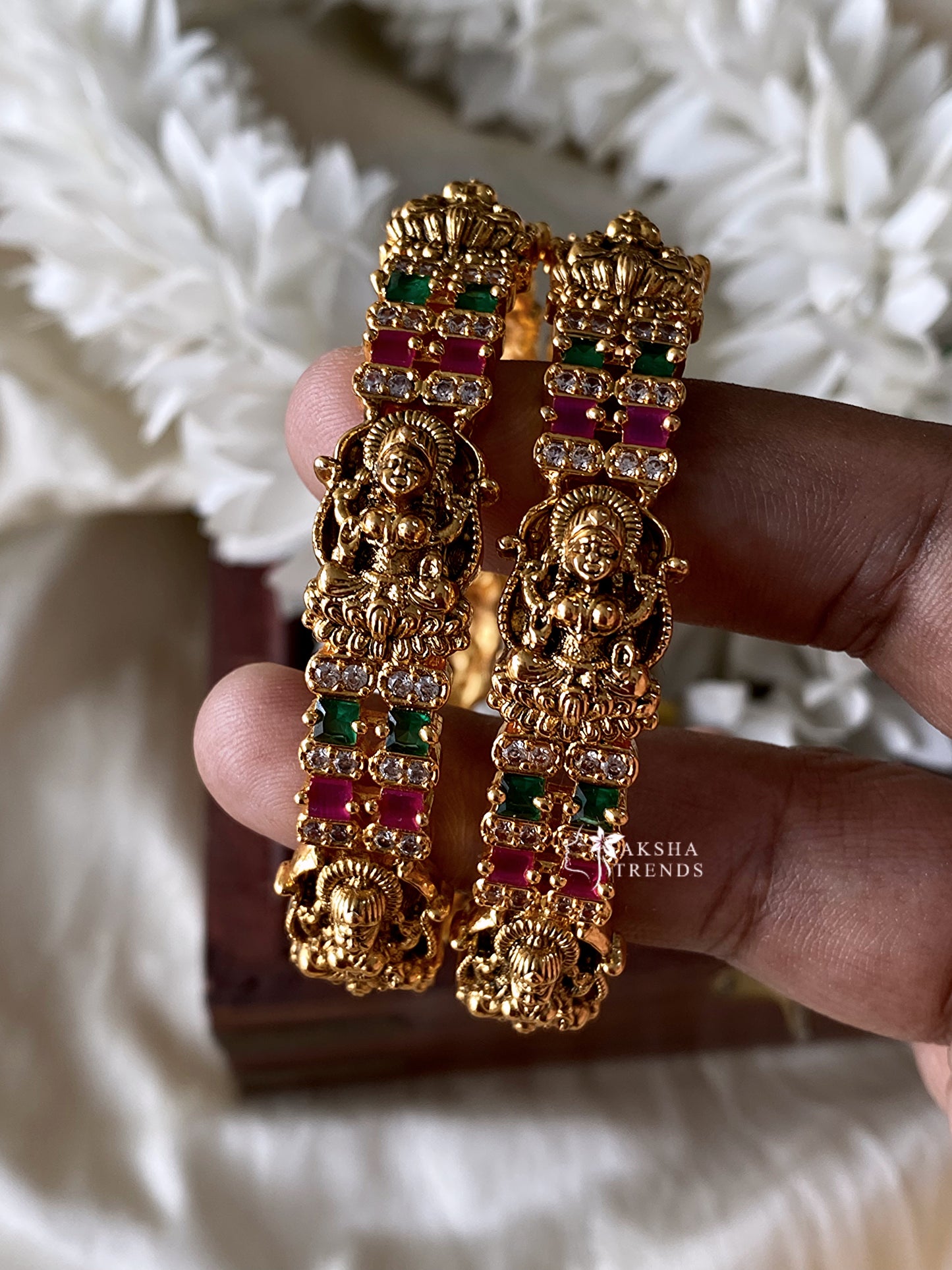 Lakshmi block stone Bangles -Multi Aksha Trends