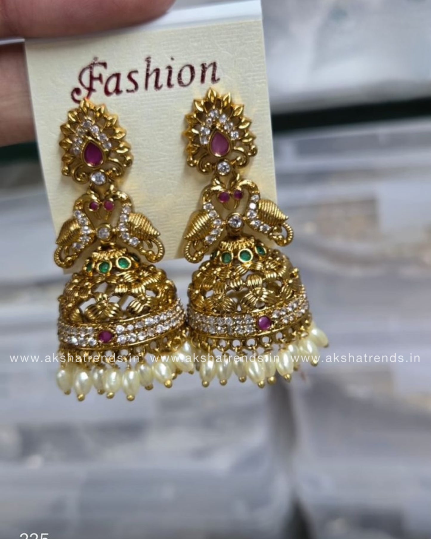 Premium AD Jhumka Aksha Trends