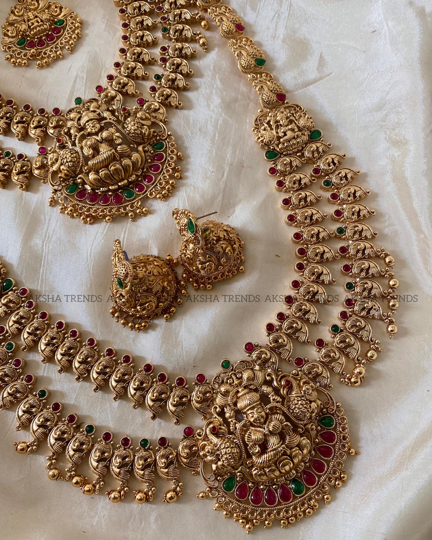 Temple golden bridal -layered design Aksha Trends
