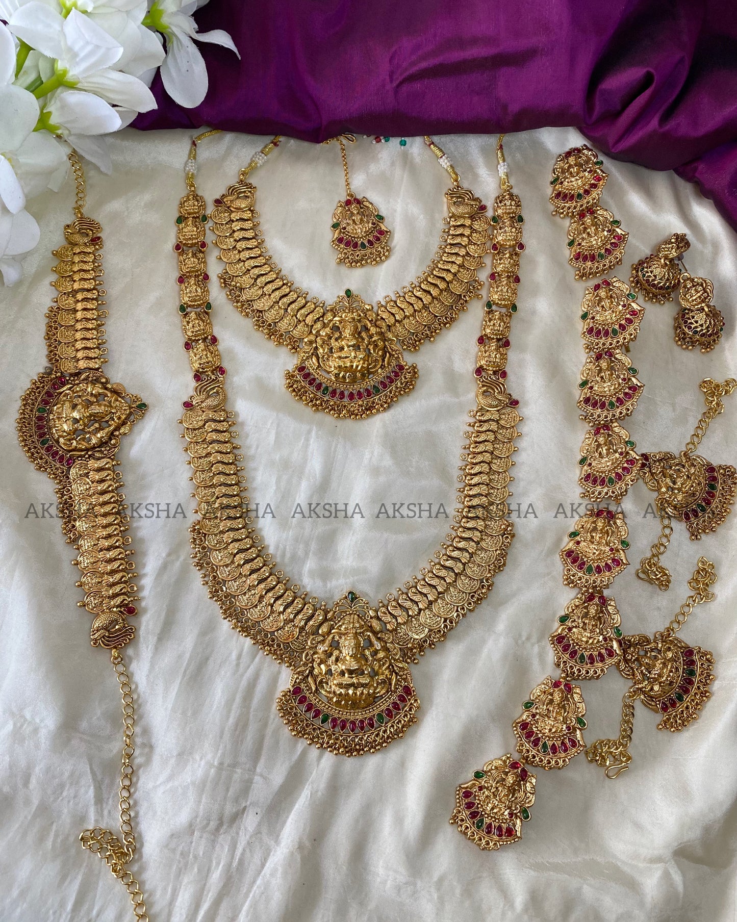 Premium Temple design bridals full set Aksha Trends