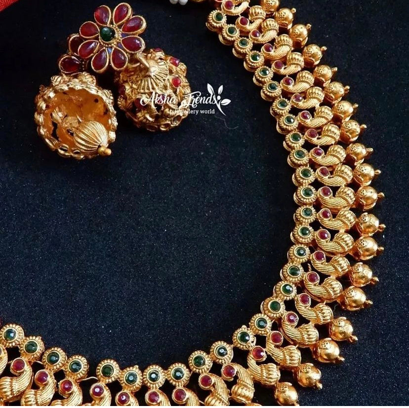 Peacock necklace Aksha Trends