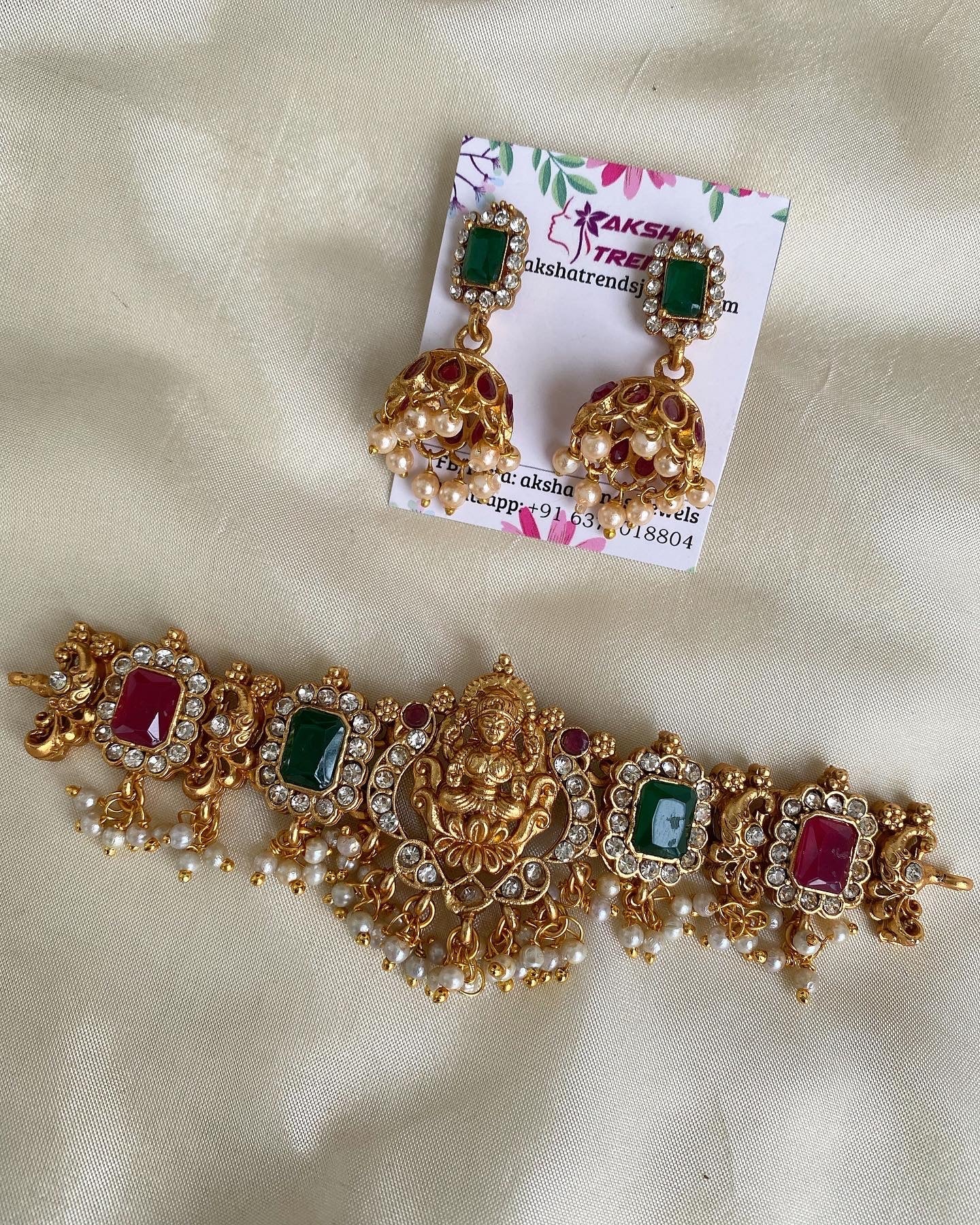 Lakshmi stone choker Aksha Trends