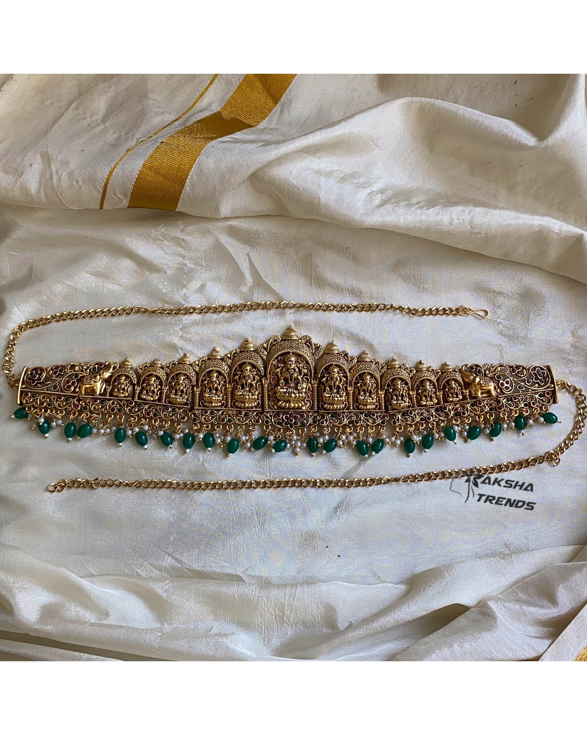 Nagas bridal Hipchain -Green Aksha Trends