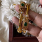 Emerald golden bangles (2pc) Aksha Trends