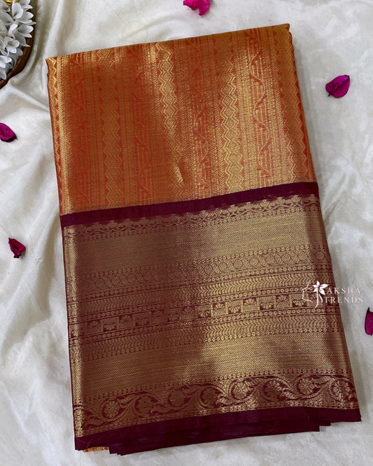 Tissue Silk Bridal Saree Aksha Trends