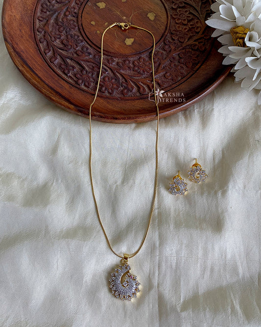 Ziva diamond pendant chain Aksha Trends