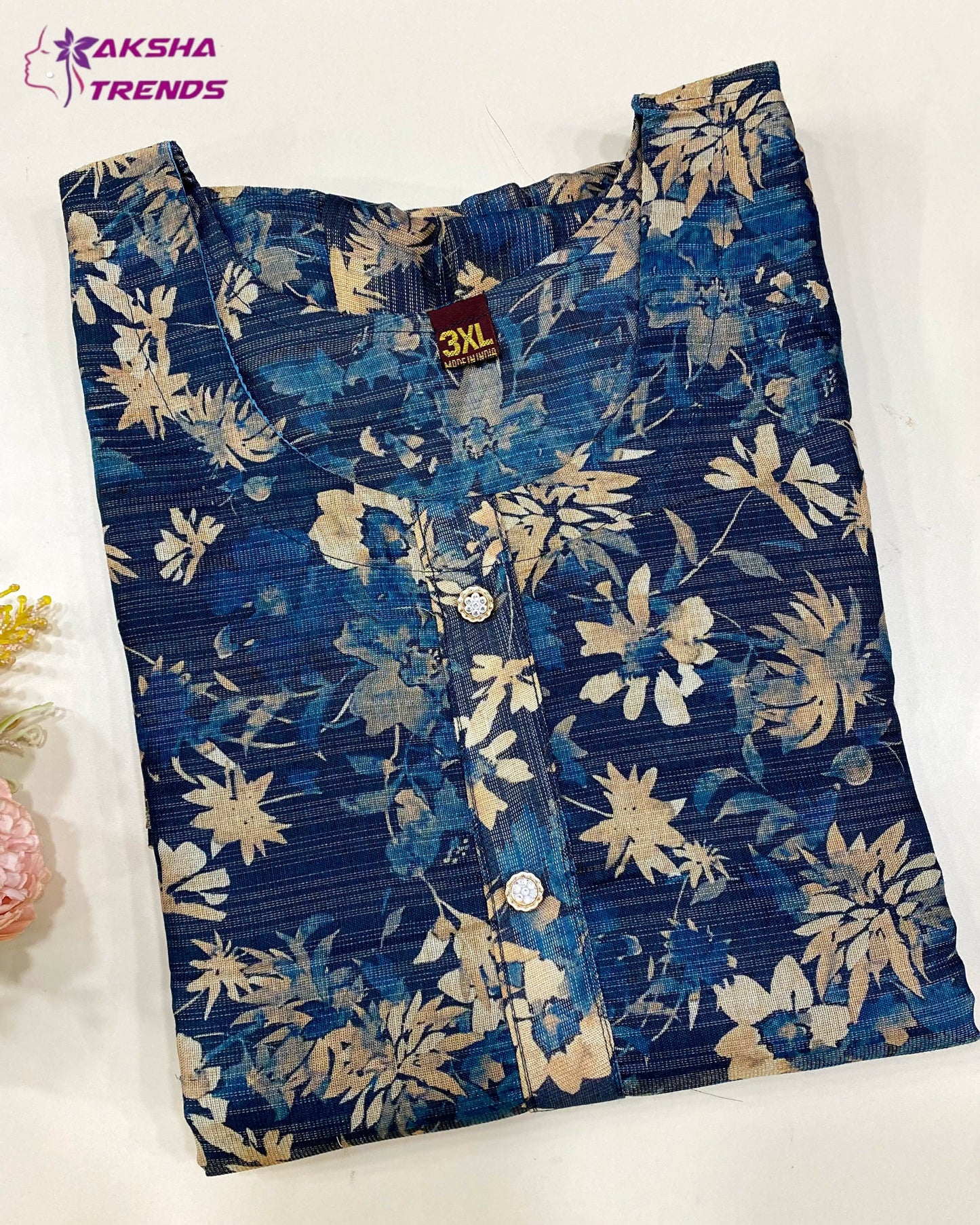 Tissue Silk Kurti (3XL) Aksha Trends