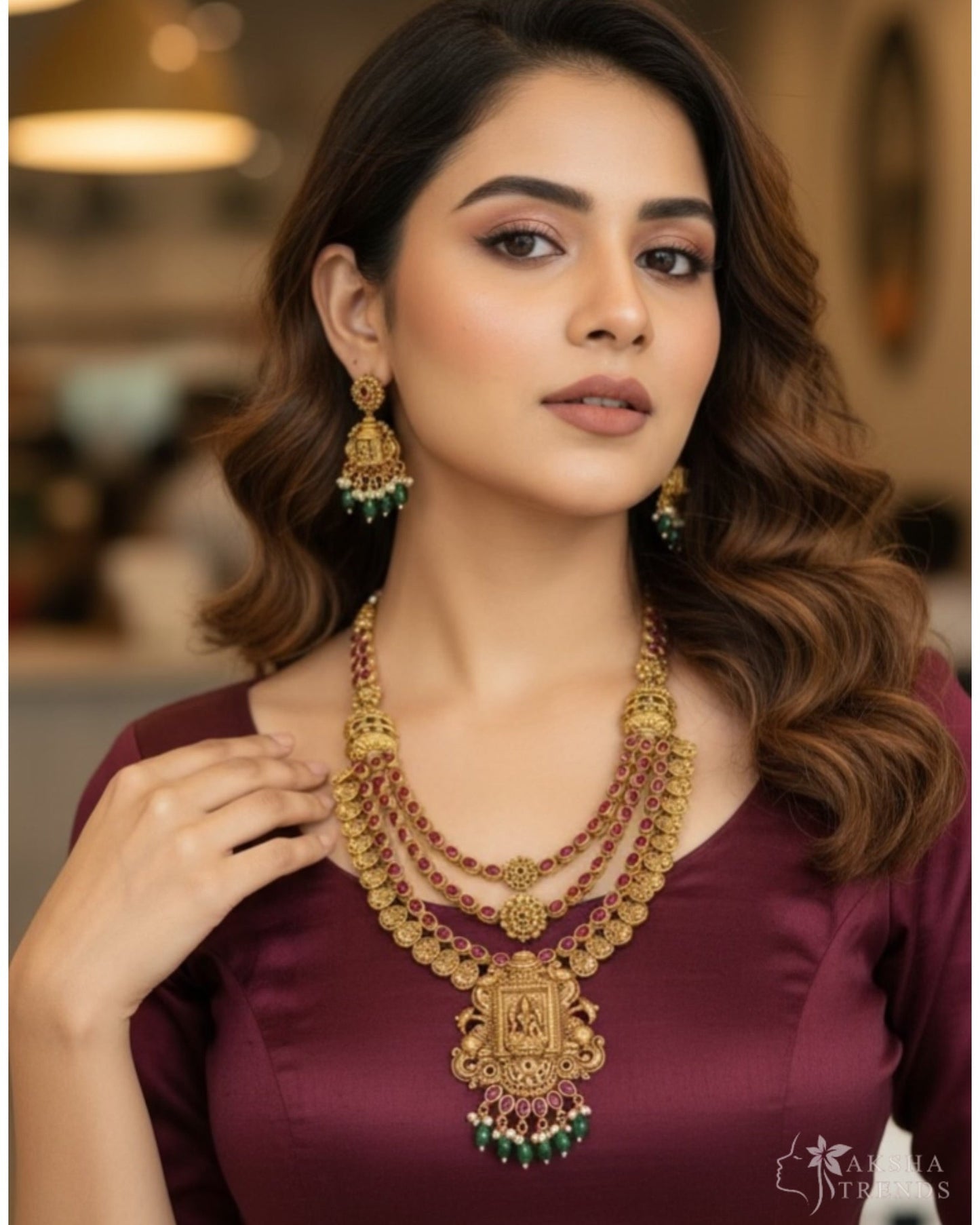 Antique Bridal layer haram Aksha Trends