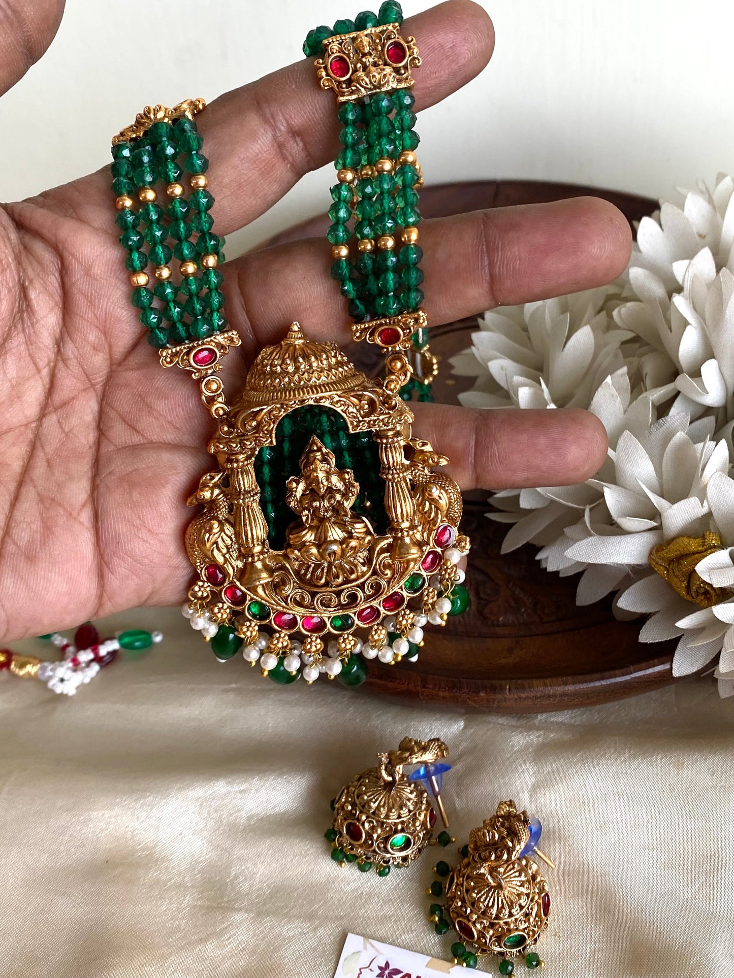 Lakshmi bead haram -Green Aksha Trends