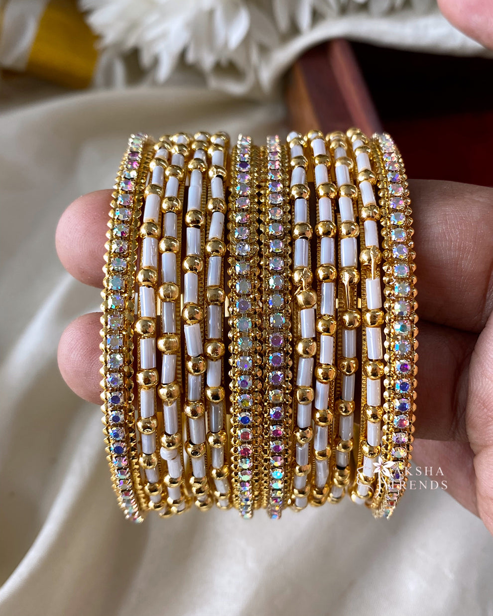 Fancy metal Bangles (12pc) Aksha Trends 