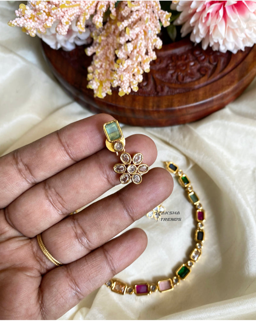 Navratna Necklace Aksha Trends