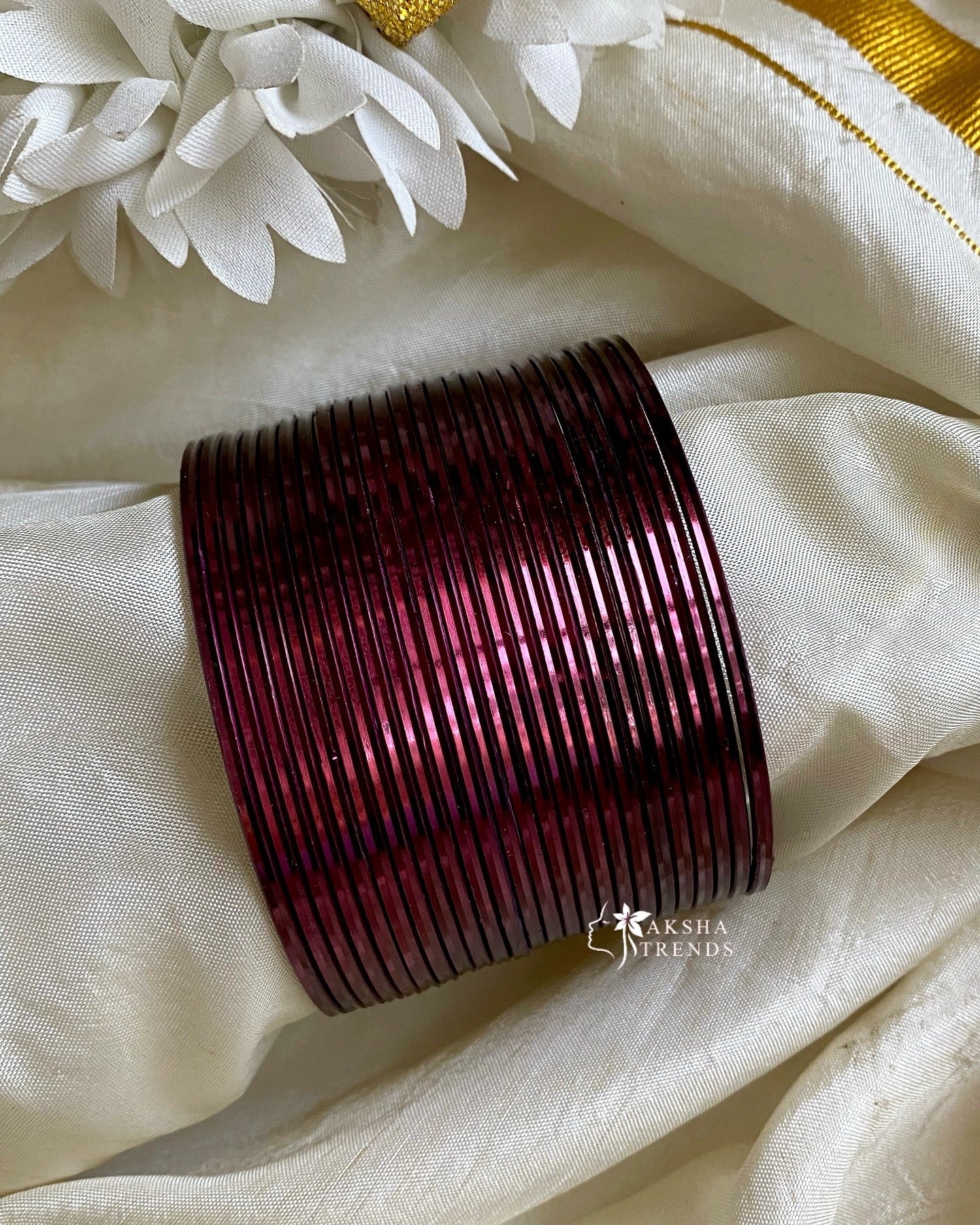 Rangoli steel Bangles (24pc) Aksha Trends